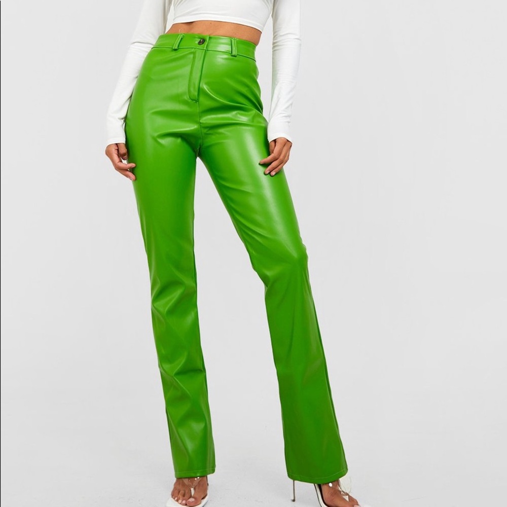 faux leather pants
